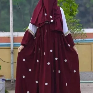 Arabian Party borka dubai charry georgette kapor with hijab for Muslim women- Avant-garde