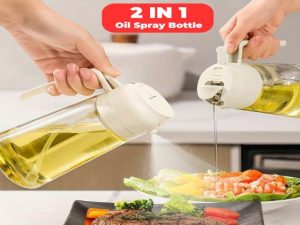 2 in1 Oil Spray Dispenser Bottle