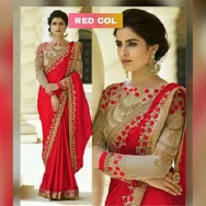 Red Exclusive soft georgette...