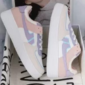 White & Purple Sneakers