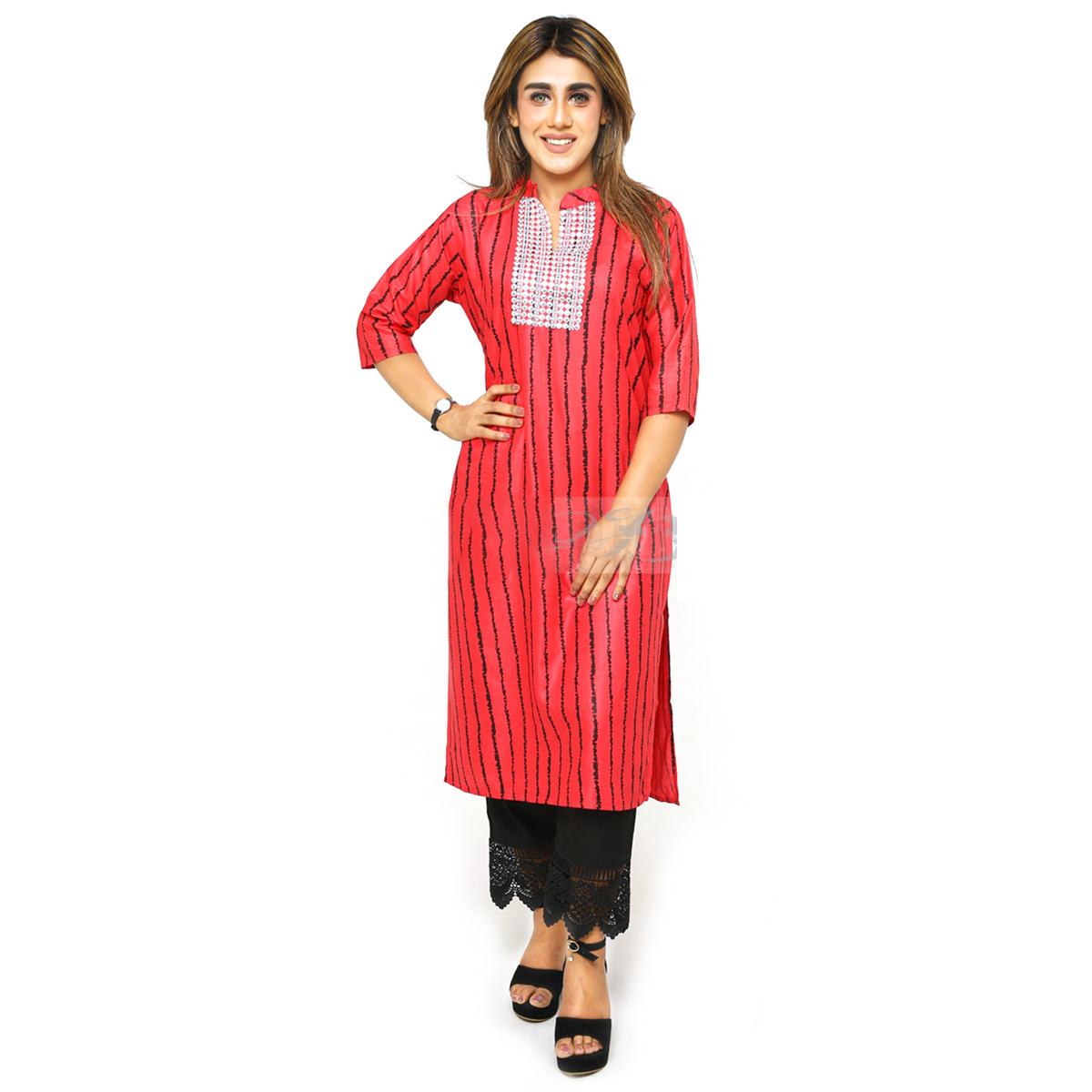 Ready made Stylish Hot Kameez For Girls Long Linen One Piece Dress