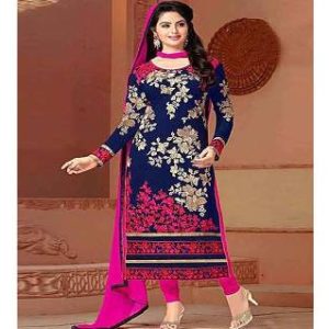 Unstitched block printed three-piece