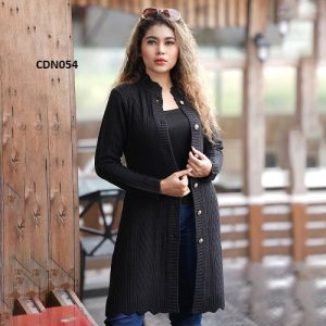 Women's Knit Cardigan with diamond pattern Long Sweaters DM-548 CDN054