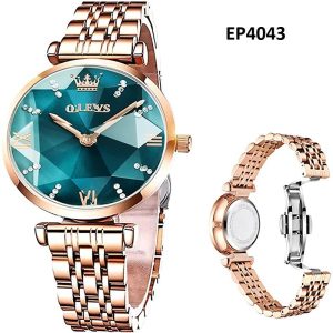 OLEVS 6642 Romantic Sea Blue Watch For Women EP4043