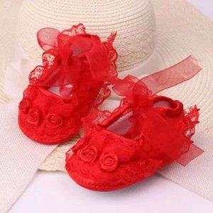 Newborn Baby Girls Sequins Princess Shoes Newborn Shoes Soft Sole Prewalker Anti-slip Sneaker Baby First Walkers(0-12 Months)