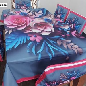 Exclusive 3D Print Table cloth With 6 pcs Chair Cover TBL014