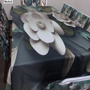 Exclusive 3D Print Table cloth With 6 pcs Chair Cover TBL015