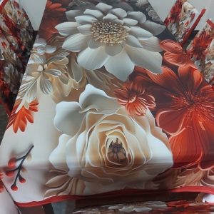 Exclusive 3D Print Table cloth With 6 pcs Chair Cover TBL017