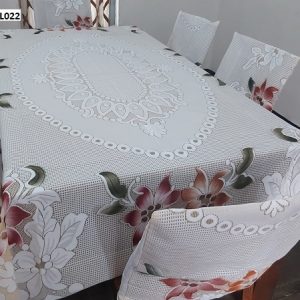 Exclusive Net Table Cloth With 6 pcs Chair Cover TBL022