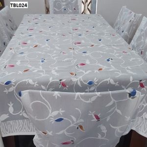 Exclusive Net Table Cloth With 6 pcs Chair Cover TBL024