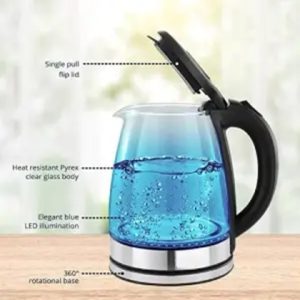 Stove kraft Crystal Glass Electric Kettle 1.8 Liter