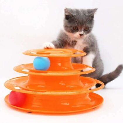 3 Levels Cat Plate Toy...
