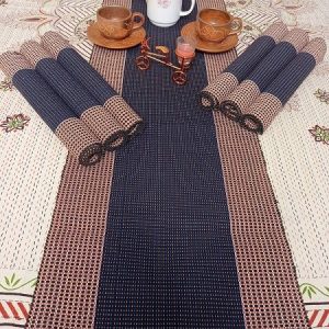 Dining Table Runner with 6 pcs Mat