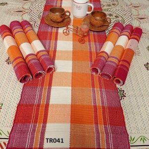 Dining Table Runner with 6 pcs Mat
