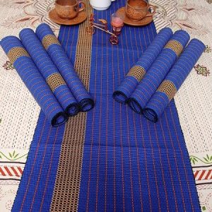 Dining Table Runner with 6 pcs Mat