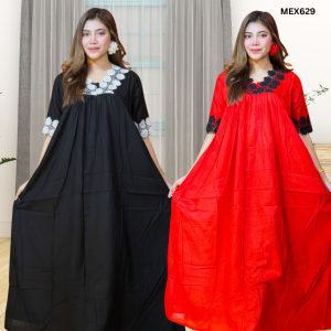 100% Soft Cotton Lais Work Gown Maxi Combo
