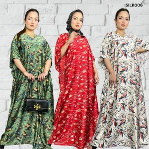 Premium Quality Silk Long Kaftan Set of Three