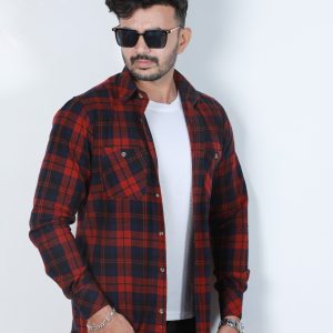 Mens Premium Flannel Checked Shirt-2736S