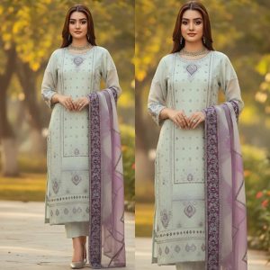 Maah Rang By Bin Hameed Luxury Chiffon Semi Stitched 3pcs
