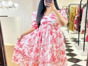 Digital pint 1piece long kurti For Stylish Women