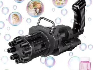 Bubble Blaster 8-Hole Automatic Bubble Blower Electric Bubble Maker Machine Toy for Toddler Kids Boys Girls