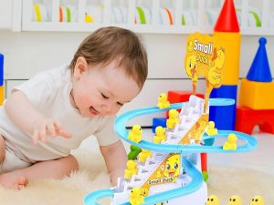 Electric Small Duck Climbing Stairs Toy