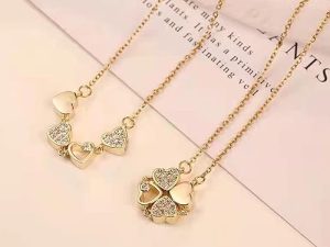 Love Heart Magnetic Pendant Chain Necklace