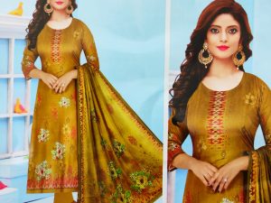 MALHAR 100% Premium cotton lawn digital printed 3 Piece