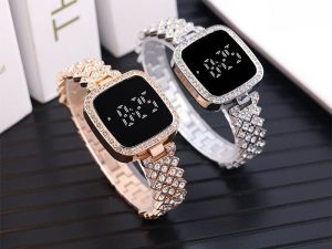 Elegant Luxury Full Diamond Touch Screen Ladies Watch