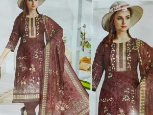 MALHAR 100% Premium cotton lawn digital printed 3 Piece