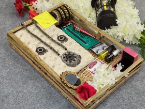 Premium Half Silk Jamdani Saree Combo Set - OFF-White