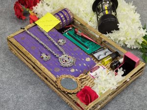 Premium Half Silk Jamdani Saree Combo Set - Lavender