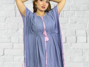 Premium Quality Solid Color Linen Kaftan Maxi
