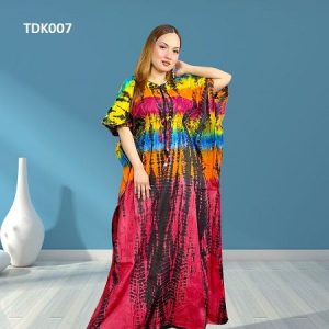 Tye Dye Batik Kaftan Maxi