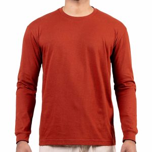 Brick Orange Men’s Long Sleeve T Shirt