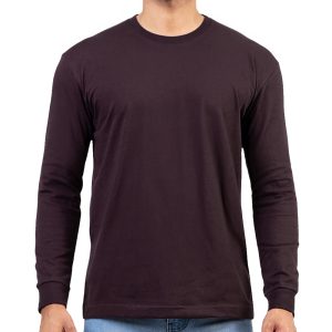 Chocolate Brown Men’s Long Sleeve T Shirt