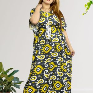 Premium Quality China Linen Kaftan Maxi