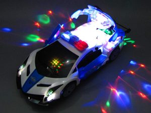 Police Car Flashing LED Light Music Sound Electric Toy