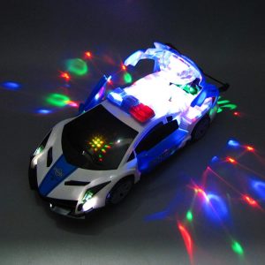 Police Car Flashing LED Light Music Sound Electric Toy