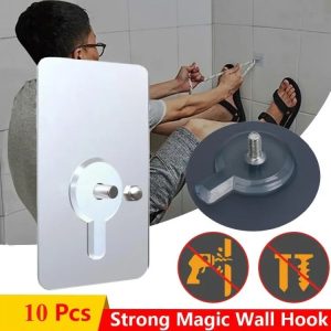 10pcs Self Adhesive Nut Screw Wall Hook