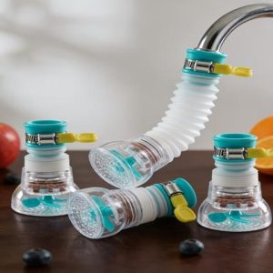 360° Rotatable Faucet Spray Head | Splash-Proof Tap Extender & Water Saver