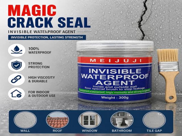 Magic Crack Seal Waterproof Glue with Brush -300g