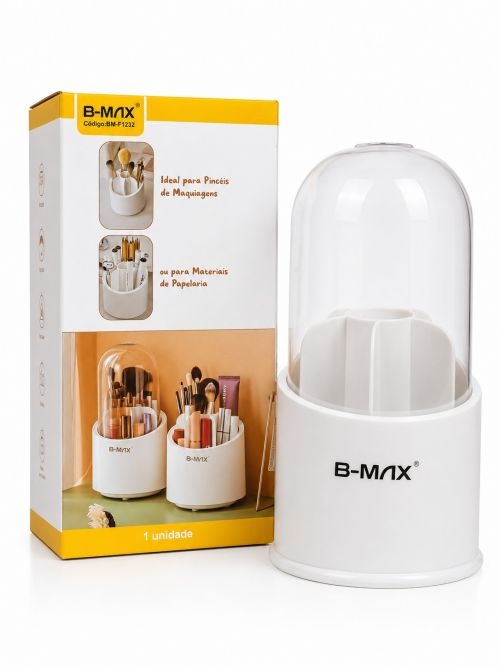 Makeup Brushes Lid Organizer Holder 360 Rotating Storage Multifunctional Desk - Image 2